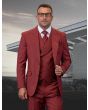 Statement Men's 100% Wool 3 Piece Suit - Double Breasted Vest
