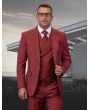 Statement Men's Outlet 100% Wool 3 Piece Suit - Double Breasted Vest
