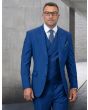Statement Men's 100% Wool 3 Piece Suit - Double Breasted Vest