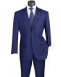 Vinci Men's 2 Piece Wool Feel Executive Suit - with Adjustable Waistband