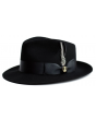 Bruno Capelo Men's Fedora Style Wool Hat - Raw Edge Brim
