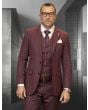 Statement Men's 3 Piece 100% Wool Fashion Suit - Classic Plaid