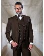 Statement Men's Outlet 100% Wool Suit - Unique Double Breasted Vest