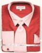 Fratello Men's French Cuff Dress Shirt Set - Accented Two Tone