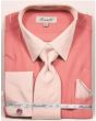 Fratello Men's French Cuff Dress Shirt Set - Accented Two Tone