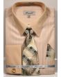 Fratello Men's French Cuff Dress Shirt Set - Pinstripe Shirt
