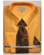 Fratello Men's French Cuff Dress Shirt Set - Pinstripe Shirt