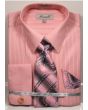 Fratello Men's French Cuff Dress Shirt Set - Pinstripe Shirt