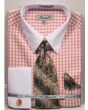 Fratello Men's French Cuff Dress Shirt Set - White Accents