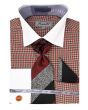 Fratello Men's French Cuff Dress Shirt Set - Star Pattern