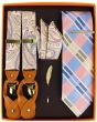 Steven Land Men's Tie and Suspender Gift Set - Multiple Patterns