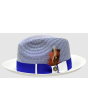 Bruno Capelo Men's Fedora Style Straw Hat - Vibrant Two Tone