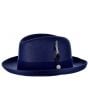 Bruno Capelo Men's Godfather Straw Dress Hat - Homburg Style