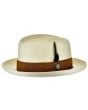 Bruno Capelo Men's Godfather Straw Dress Hat - Homburg Style