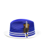 Bruno Capelo Men's Fedora Style Straw Hat - Accented Crown 