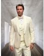 Statement Men's 3 Piece Modern Fit Tuxedo - Textured Jacket and Vest