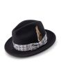 Montique Men's Wool Felt Hat - Abstract Checker Band 