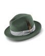 Montique Men's Fedora Style Wool Hat - Textured Stripes