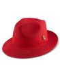 Montique Men's Fashion Straw Fedora Hat - Solid Color