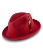 Montique Men's Fashion Wool Fedora Hat - Felt Band