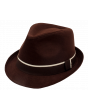 Karl Knox Men's Fedora Style Dress Hat - Contrast Band