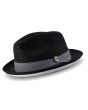 Montique Men's Fedora Style Straw Hat - Houndstooth