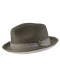 Montique Men's Fedora Style Straw Hat - Houndstooth