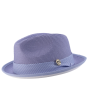 Montique Men's Fedora Style Straw Hat - Light Houndstooth