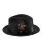 Montique Men's Fashion Straw Fedora Hat - Bold Feather