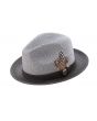 Montique Men's Fedora Style Straw Hat - Weave Pattern