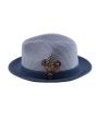Montique Men's Fedora Style Straw Hat - Weave Pattern