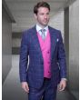 Statement Men's 100% Wool 3 Piece Suit - Wide Peak Lapel