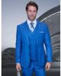 Statement Men's 100% Wool 3 Piece Suit -  Sharp Windowpane