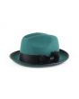 Steven Land Men's 100% Wool Fedora Hat - Feather Bow