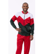 Montique Men's 2 Piece Sport Track Suit - Chevron Design