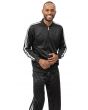 Montique Men's 2 Piece Athletic Walking Suit - Two Stripes