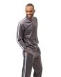 Montique Men's 2 Piece Athletic Walking Suit - Two Stripes