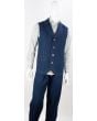 Royal Diamond Men's 2 Piece Denim Walking Suit - Vest Set