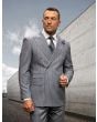 Statement Men's Outlet 2 Piece 100% Wool Fashion Suit - Pinstripe