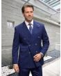 Statement Men's 2 Piece 100% Wool Fashion Suit - Pinstripe