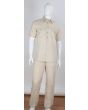 Apollo King Men's Outlet 2pc Short Sleeve Walking Suit - 100% Linen