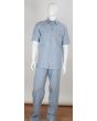 Apollo King Men's 2pc Short Sleeve Linen Walking Suit - Chest Pockets