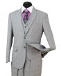 Loriano Men's 3 Piece Wool Blend Outlet Suit - Subtle Checker