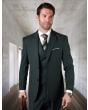 Statement Men's 3 Piece 100% Wool Suit - Solid Color 