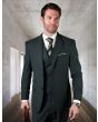 Statement Men's Outlet 100% Wool 3 Piece Suit - Bold Solid Colors