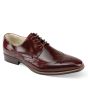 Giovanni Men's Leather Dress Shoe - Winged Tip Perforations