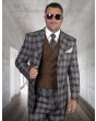 Statement Men's 100% Wool 3 Piece Suit - Overlapping Patterns