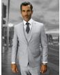 Statement Men's 3 Piece Slim Fit Wool Blend Suit - Stylish Solid Colors