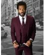 Statement Men's 3 Piece Slim Fit Wool Blend Suit - Stylish Solid Colors