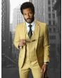 Statement Men's 3 Piece Slim Fit Wool Blend Suit - Stylish Solid Colors
